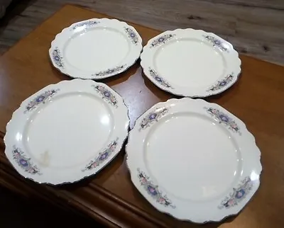 Fine China Dinner Plates Lido W S George Canarytone Rare  Set Of 4 • $25