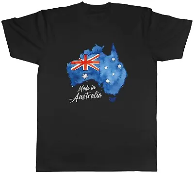 Made In Australia Mens T-Shirt Aussie Australian Map National Pride Tee Gift • £8.99