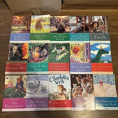 15 X Puffin Modern Classics Bundle Books Paperback.  Borrowers Charlottes Web • £15.99