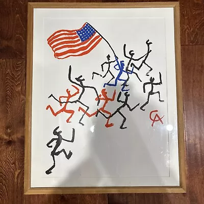 ALEXANDER CALDER MADISON SQUARE BOYS CLUB AMERICAN FLAG Original Lithograph • $800