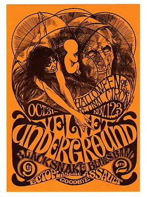 Velvet Underground - Original Handbill - Oct 1968 - Near Mint! • $60