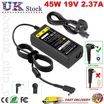 45W Laptop AC Adapter Charger For Acer Chromebook 11 14 13 15 AspireSpinSwift • £10.99