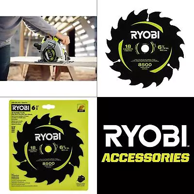 6-1/2 In. 18t Carbide Tipped Thin Kerf Circular Saw Blade | Ryobi • $11.99