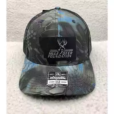 Kryptek 3D Camo Snapback Trucker Hat Mens OSFM Mule Deer Foundation Hunting Dad • $19.77