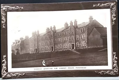 P/u  1910 Holmes R/p Postcard   Warders Quarters H M Convict Prison Peterhead   • £10