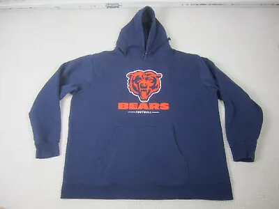 Chicago Bears Hoodie Mens 3XL XXXL Blue Orange NFL Football Pullover Sweatshirt • $30