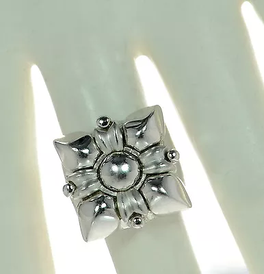 Flli Menegatti Solid 925 Sterling Silver Cocktail Ring Sz-6 . • $75