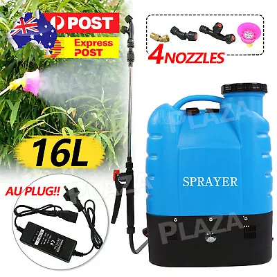 Electric Sprayer Rechargeable Battery Backpack Farm Garden Weed Pump Spray 16L • $67.95