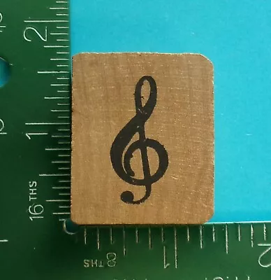 TREBLE CLEF Music Rubber Stamp • $2