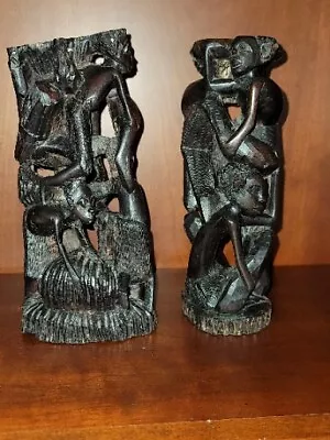 African Makonde Tree Of Life African Mask Wood Carving African Art Ebony Kenya  • $115.90