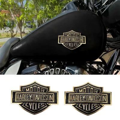 For Harley Davidson CVO Custom Metal Tank Emblems Fuel Gas Badge 3D Gold . • $59.99