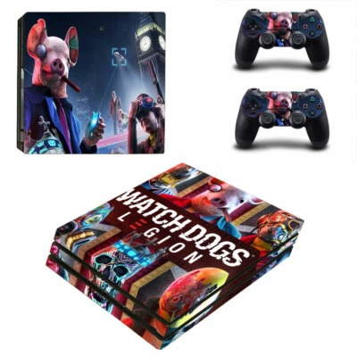 $12.95 • Buy Playstation 4 PS4 Pro Console Skin Decal Sticker Watch Dogs +2 Controllers