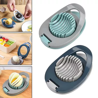 Egg Slicer Boiled Eggs Cutter Sliced Kitchen Gadget Stainless Steel Cutting Line • £4.69