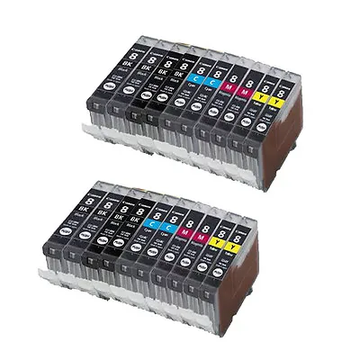 20 Ink Cartridge For Canon MP500 MP510 Mp530 MP600 IP4200 IP4300 MP830 PGI5 CLI8 • £16.59