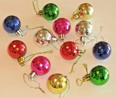 Faceted Mini Balls Christmas Ornaments Decorations Mixed 1  For Miniature Trees • $9.95