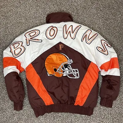 VTG Pro Player Cleveland Browns Daniel Young Jacket Coat Small 90s Y2k Baggy NFL • $149.99
