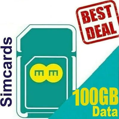 💥 100GB Data EE Pay As You Go SIM Card For Modem IPad Dongle Tablet Mobile PS4! • £5.23