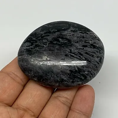 92.3g 2.4 X2 X0.8  Indigo Gabro Merlinite Palm-Stone @Madagascar B18250 • $7.98