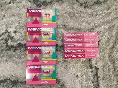 ❤️❤️❤️9 Memorex DBs 60 90m Blank Cassette Tape New Sealed • $24.99
