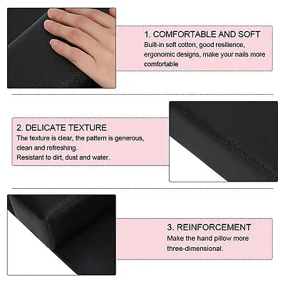 Nail Salon Hand Pillow Arm Rest Holder Cushion Mat Set Manicure Tool(Black ) HR6 • $32.29