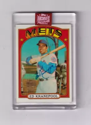 2019 Ed Kranepool Topps Archives  Auto/autograph  10/19  1969   New York Mets • $29.99