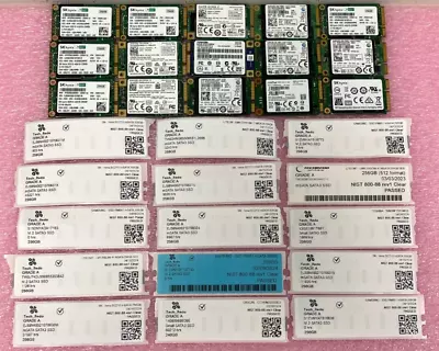 Lot Of (15) 240GB 256GB MSATA Solid State Hard Drives - Mixed Brands - WIPED • $101