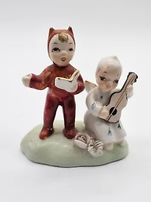 Vtg Napco Devil And Angel 1950s Singing Ceramic Figurine S542A With Label • $92