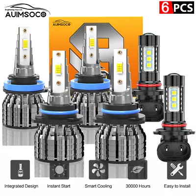 For Nissan Maxima 2004-2006 9005 H11 H10 LED Headlight Hi/Lo Fog Light Bulbs Kit • $79.99