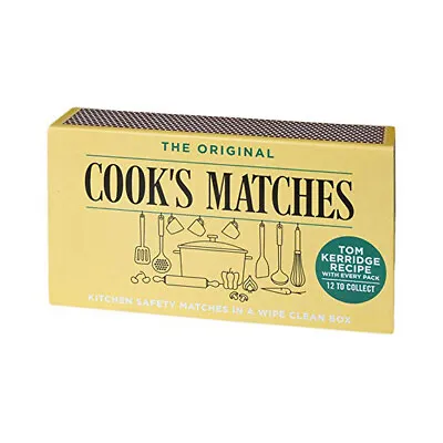 12 X  BOXES ORIGINAL COOKS  SAFETY  MATCHES APPROX 2640 MATCHES IN TOTAL • £10.95