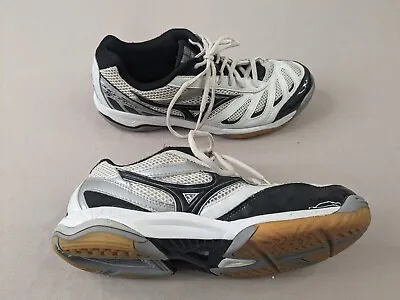 Mizuno Wave Rally 5 Volleyball Shoes White Black Womens US 10 EUR 41 • $6.16