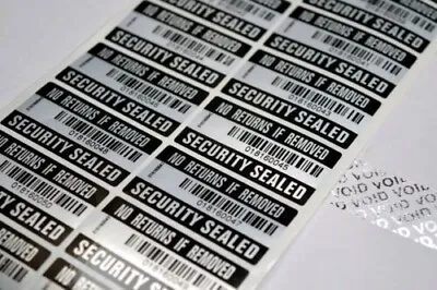 £0.99 • Buy Tamper Proof No Returns If Removed Label Warranty Void Stickers Security Seal 