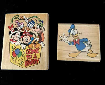 2 Mickey Mouse & Donald Duck Rubber Craft Stamps Rubber Stampede • $15.99