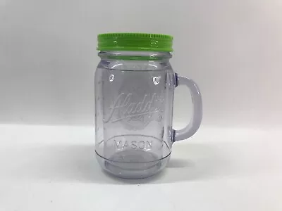 Aladdin Mason Jar 20oz Clear With Green Lid No Straw • $16