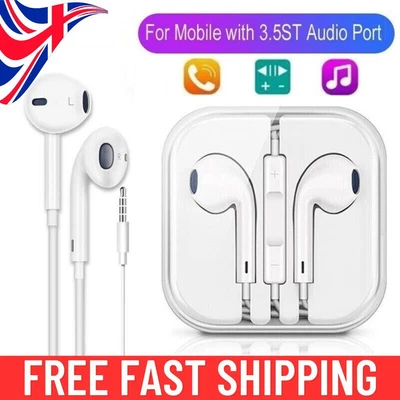 £1.99 • Buy 3.5MM Earphones Headphones Handsfree With Mic For Apple IPhone 6 6s Plus 5s IPad
