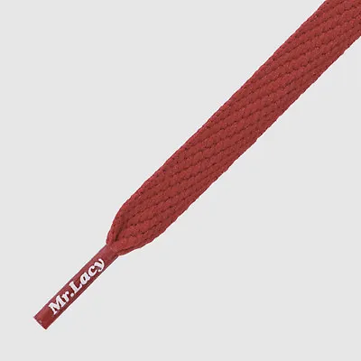 Shoelaces Flat Burgundy Mr Lacy Flatties High Quality Laces 130 Cm Long10 Mm • £9.48