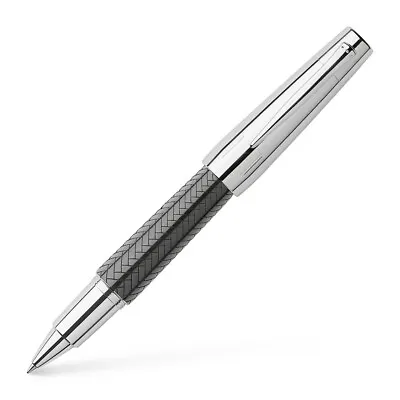 Faber-Castell E-Motion Rollerball Pen In Precious Resin II Parquet Black NEW • $130