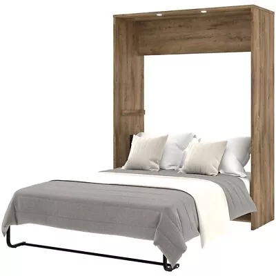 Cielo 60W Full Murphy Bed In Bark Gray And White - Engineered Wood • $1926.99