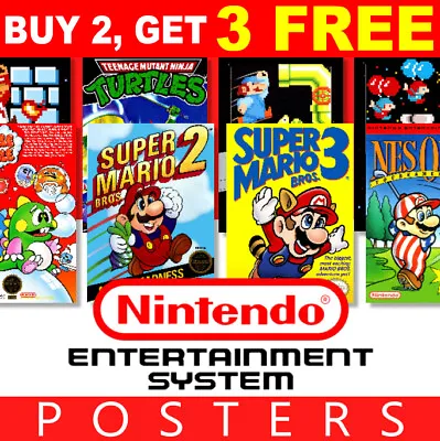 £8.99 • Buy Nintendo NES Game Posters Collection, A4 A3 270gsm Posters Prints Art Wall