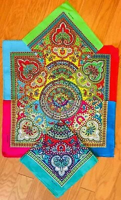 12 (Dozen) Mosaic Multi Color 100% Cotton Bandana 22 X22  Bandanna • $29.88