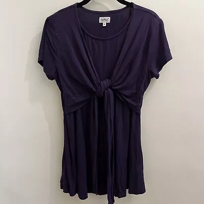 Unbranded Maternity Nursing Breastfeeding Short Sleeve Shirt Size Medium Purple • $4.49