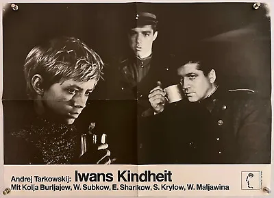 $199.95 • Buy Tarkovsky MY NAME IS IVAN / IVAN`S CHILDHOOD Original Half Sh Movie Poster RR70s