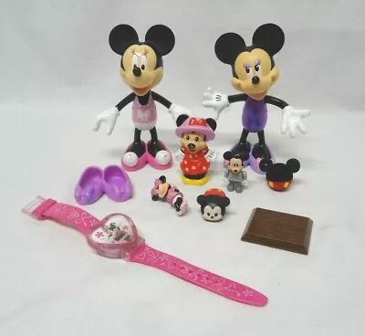 Minnie Mouse Disney Themed Items - Mixed Lot Of Figures Watch And Other Items • $12