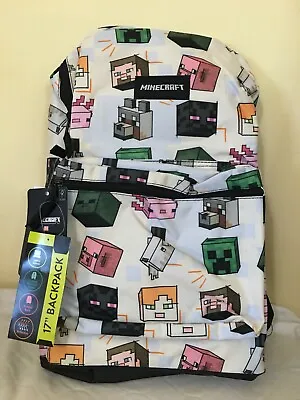 Minecraft Creeper 17  Laptop Backpack Multicolor New • $19.97