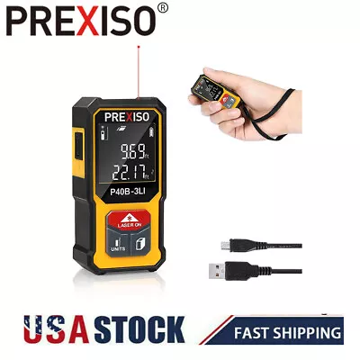 PREXISO Mini Laser Measure 40M/135Ft Rechargeable Digital Laser Distance Meter • $27.99