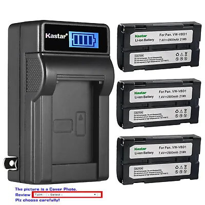 Kastar Battery LCD Wall Charger For Panasonic CGR-B814 NV-DE3 PV-D1000 VW-VBD1E • $7.99