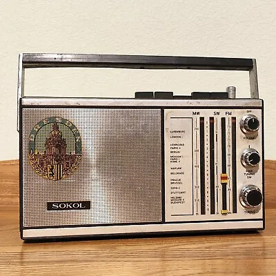 SOKOL-308 G Vintage 1976 Soviet Russian Transistor Radio USSR Rare Collectable • $35