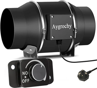 £111.26 • Buy Aygrochy 6 Inch Quiet Inline Duct Fan With Variable Speed Controller