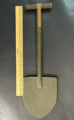 Vintage TV Or MOVIE Prop Wooden WWII Styled T HANDLE SHOVEL / Entrenching Tool • $29.95