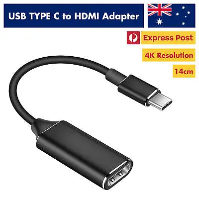 Type C USB-C To HDMI Adapter Cable Converter For MacBook Samsung ChromeBook AU • $11.90