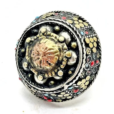 Vintage Middle Eastern Ring Large Oversized Jewelry Islamic Old Decorative A • $49.95